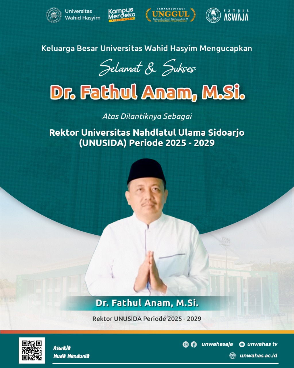 Banjir Harapan dan Dukungan, Berikut Rangkaian Ucapan Pelantikan Rektor UNUSIDA Masa Khidmat 2025–2029 3 Banjir Harapan dan Dukungan, Berikut Rangkaian Ucapan Pelantikan Rektor UNUSIDA Masa Khidmat 2025–2029 2
