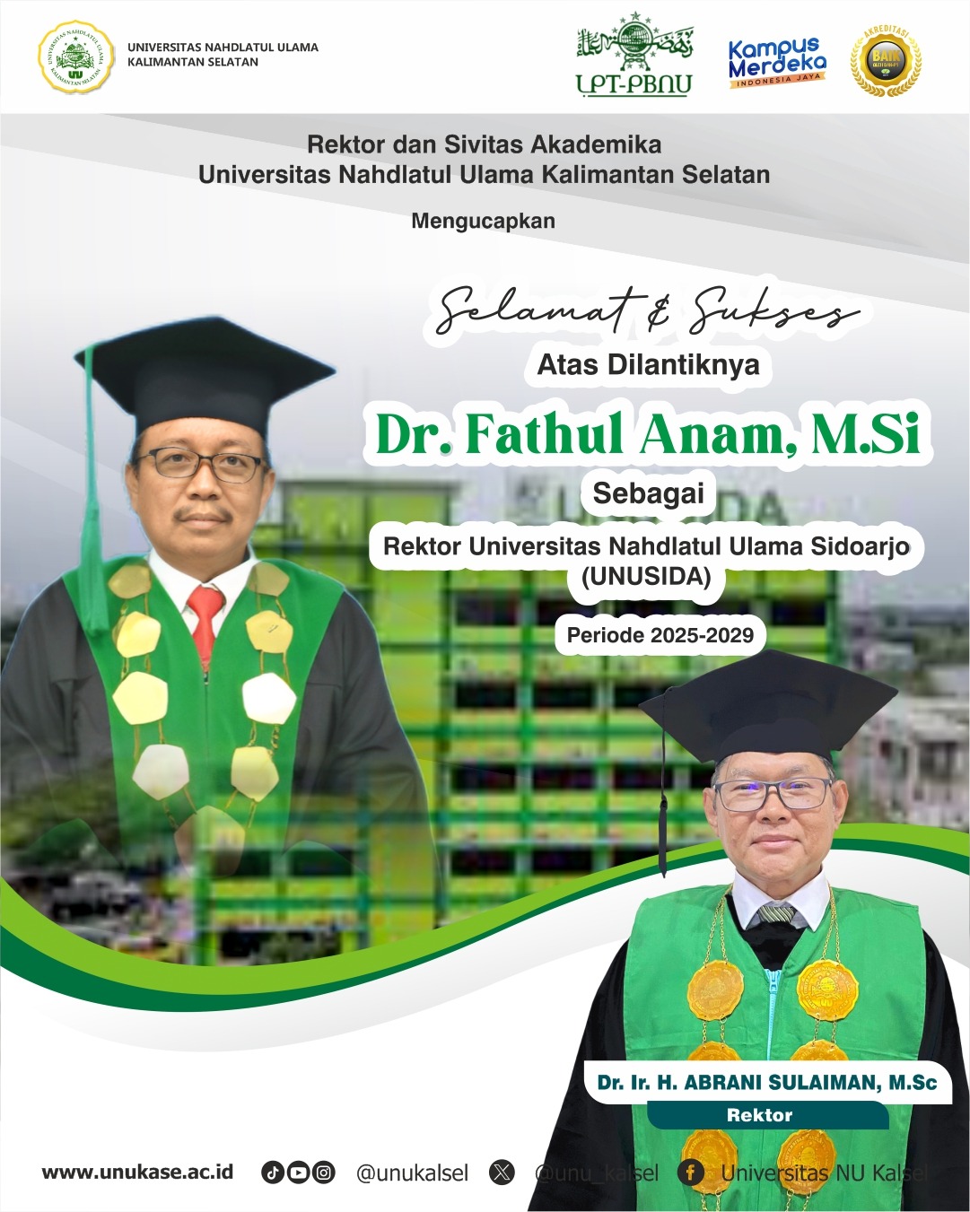 Banjir Harapan dan Dukungan, Berikut Rangkaian Ucapan Pelantikan Rektor UNUSIDA Masa Khidmat 2025–2029 24 Banjir Harapan dan Dukungan, Berikut Rangkaian Ucapan Pelantikan Rektor UNUSIDA Masa Khidmat 2025–2029 23
