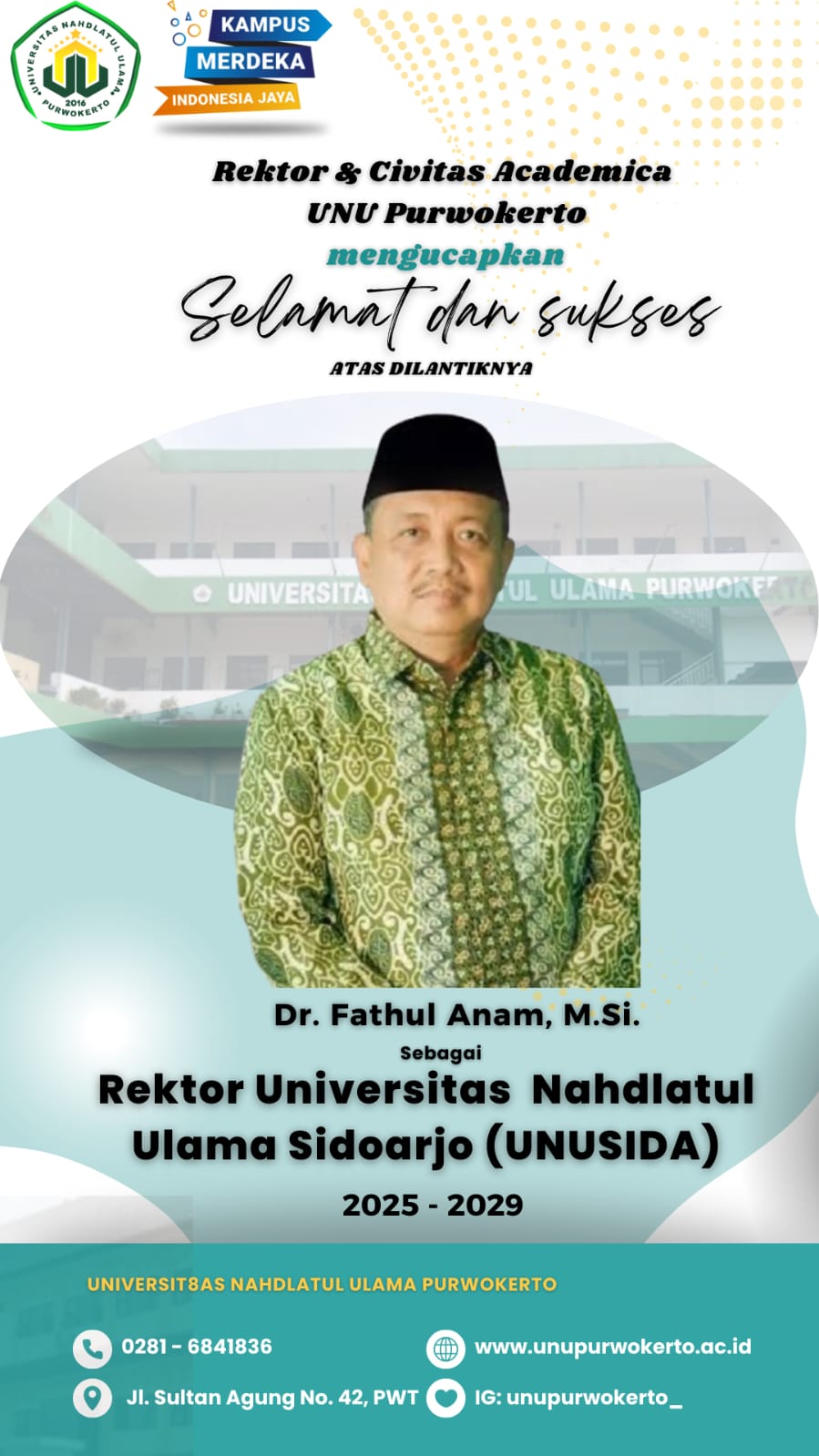 Banjir Harapan dan Dukungan, Berikut Rangkaian Ucapan Pelantikan Rektor UNUSIDA Masa Khidmat 2025–2029 22 Banjir Harapan dan Dukungan, Berikut Rangkaian Ucapan Pelantikan Rektor UNUSIDA Masa Khidmat 2025–2029 21