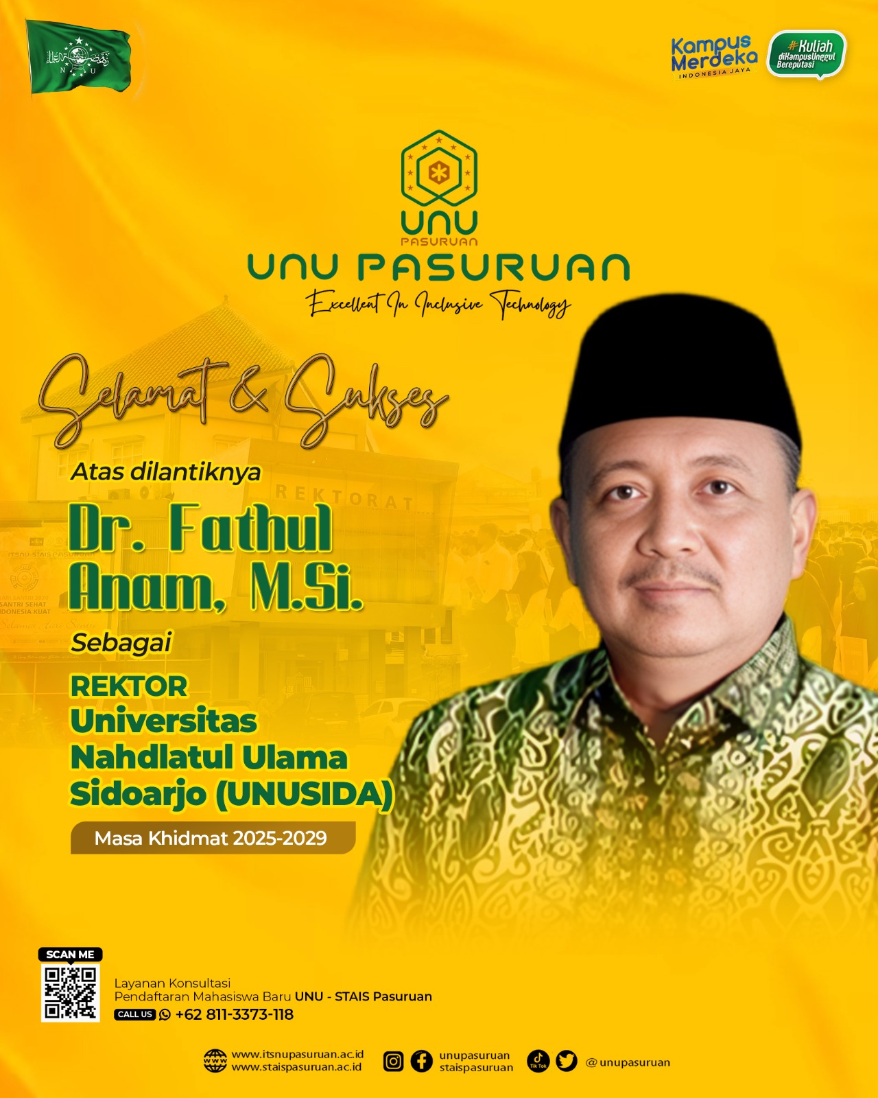 Banjir Harapan dan Dukungan, Berikut Rangkaian Ucapan Pelantikan Rektor UNUSIDA Masa Khidmat 2025–2029 12 Banjir Harapan dan Dukungan, Berikut Rangkaian Ucapan Pelantikan Rektor UNUSIDA Masa Khidmat 2025–2029 11