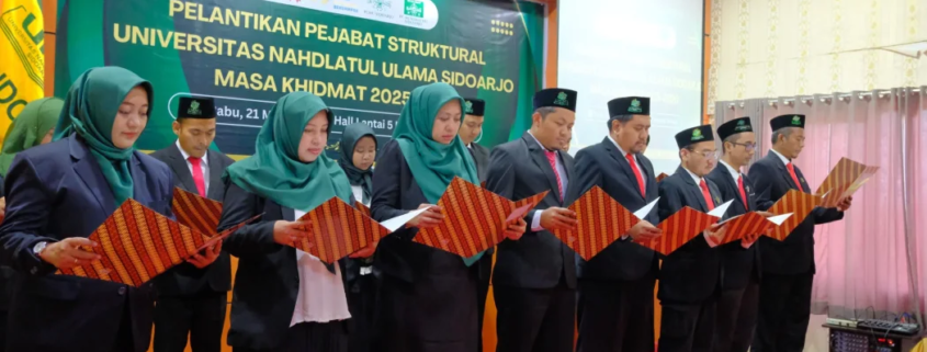 Prosesi Pelantikan Pejabat Struktural UNUSIDA Masa Khidmat 2025-2029 (Foto: Humas Unusida)