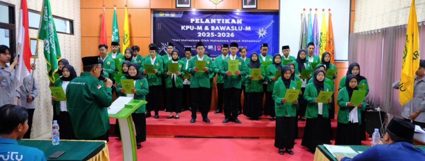 Prosesi Pelantikan KPU-M dan Bawaslu-M UNUSIDA Tahun 2025-2026 (Foto: Humas UNUSIDA)
