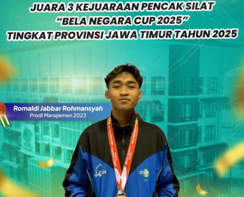 Flyer Romaldi Jabbar, Juara 3 Kejuaraan Pencak Silat Bela Negara Cup 2025 Tingkat Jawa Timur (Foto: istimewa)