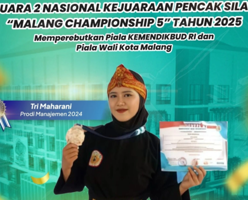 Tri Maharani, Mahasiswi Manajemen UNUSIDA Raih Juara 2 Nasional Pencak Silat "Malang Championship 5" 2025 (Foto: Humas UNUSIDA)