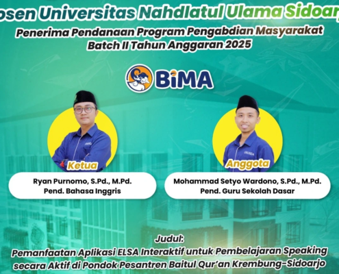 Flyer Dosen UNUSIDA Raih Pendanaan Program Pengabdian Masyarakat BiMA 2025 (Foto: Humas UNUSIDA)