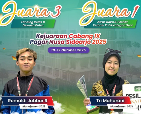 2 Mahasiswa Manajemen UNUSIDA Torehkan Prestasi Gemilang di Kejurcab IX Pagar Nusa Sidoarjo 2025 11