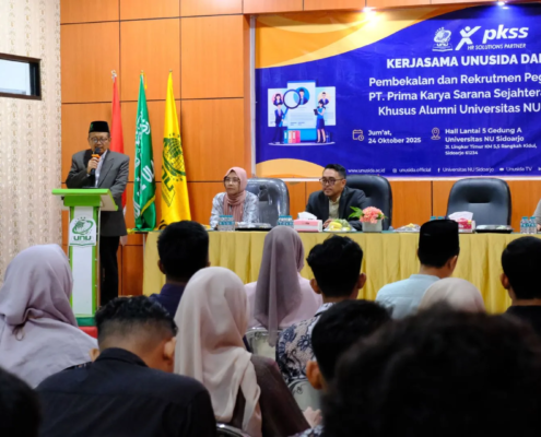UNUSIDA dan PKSS Surabaya Gelar Pembekalan dan Rekrutmen bagi Alumni, Disertai Penandatanganan MoU Kerja Sama Strategis (Foto: Humas UNUSIDA)