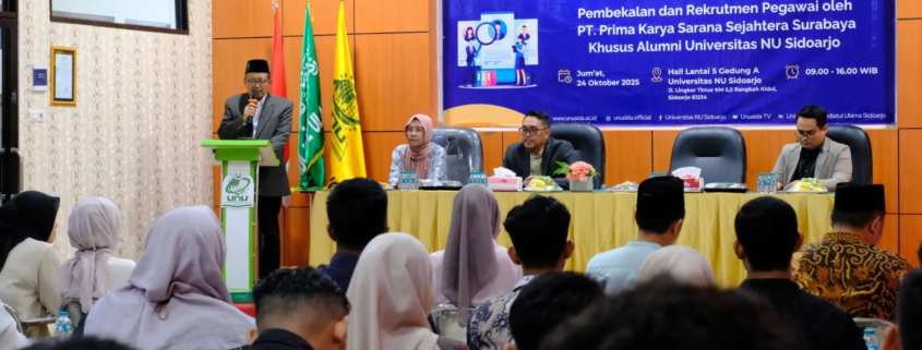 UNUSIDA dan PKSS Surabaya Gelar Pembekalan dan Rekrutmen bagi Alumni, Jembatani Kampus dan Dunia Kerja 1 UNUSIDA dan PKSS Surabaya Gelar Pembekalan dan Rekrutmen bagi Alumni, Disertai Penandatanganan MoU Kerja Sama Strategis (Foto: Humas UNUSIDA)