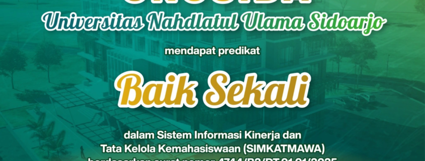 Flyer Ucapan UNUSIDA Raih Predikat Baik Sekali dalam SIMKATMAWA 2025 (Foto: Istimewa)
