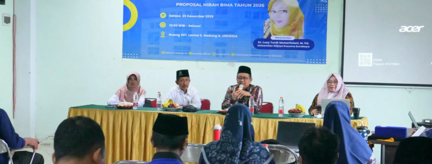 LPPM UNUSIDA Gelar Coaching Clinic Proposal Hibah BIMA Tahun 2025 Bersama Dr. Lusy Tunik Muharlisiani, M.Pd., Reviewer Jurnal Nasional (Foto: Humas UNUSIDA)