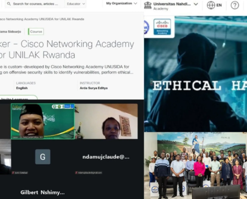 Dosen Fakultas Ilmu Komputasi dan Informasi UNILAK Rwanda Ikuti Short Course Cisco Networking Academy di UNUSIDA melalui Zoom Meeting (Foto: FILKOM UNUSIDA)