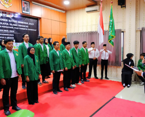 Pelantikan Raya Pengurus Ormawa UNUSIDA Periode 2025 (Foto: Humas UNUSIDA)