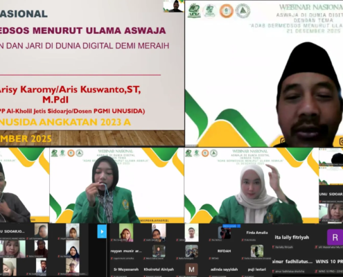 Webinar Nasional “Aswaja di Dunia Digital” PGMI UNUSIDA (Foto: Istimewa)