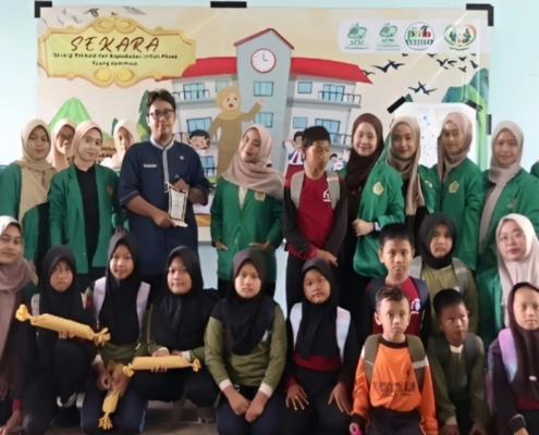 Dari Kampus untuk Negeri: Aksi Nyata Mahasiswa FE UNUSIDA di SDN 2 Gebang dan SDN 4 Kupang Sidoarjo (Foto: Sekara 2026 SDN Kupang/Angelia Salvana)