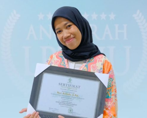 Sekretaris LPPM UNUSIDA Nur Asitah, Peringkat 2 Anugerah LPTNU Award 2026 Bidang Pengabdian (Foto: Humas UNUSIDA)