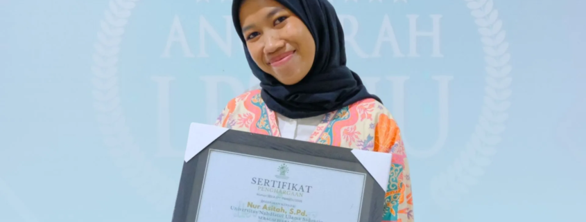 Sekretaris LPPM UNUSIDA Nur Asitah, Peringkat 2 Anugerah LPTNU Award 2026 Bidang Pengabdian (Foto: Humas UNUSIDA)