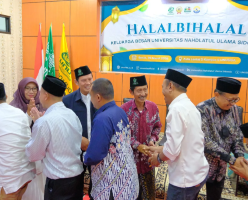 Halal Bihalal Keluarga Besar Universitas Nahdlatul Ulama Sidoarjo (Foto: Humas UNUSIDA)