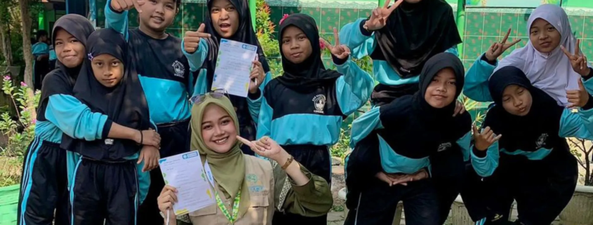 Aininna Halizah Rahma, Putri Kampus UNUSIDA saat Magang menjadi Pengajar di WIJABA (Foto: NU Delta)