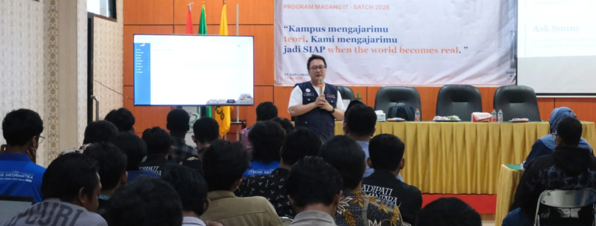FILKOM UNUSIDA Gelar Kuliah Tamu Bareng PT SIAP, Dorong Mahasiswa Jadi Inovator Digital dalam Program Magang IT Batch 2026 2 Sosialisasi Program Magang IT Batch 2026 PT SIAP bagi Mahasiswa FILKOM UNUSIDA (Foto: Humas UNUSIDA)