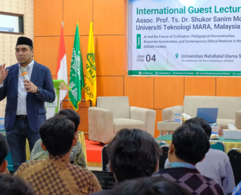 Guru Besar UiTM Malaysia Prof Shukor Sanim Bahas Masa Depan Peradaban di Era AI dalam International Guest Lecture di UNUSIDA 4 Guru Besar UiTM Malaysia Prof Shukor Sanim saat menjadi narasumber dalam International Guest Lecture UNUSIDA (Foto: Humas UNUSIDA)