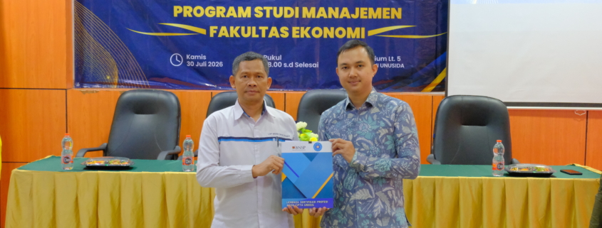 Prodi Manajemen FE UNUSIDA Perkuat Kompetensi Lulusan lewat Implementation Agreement dengan LSP Cipta Unggul 1