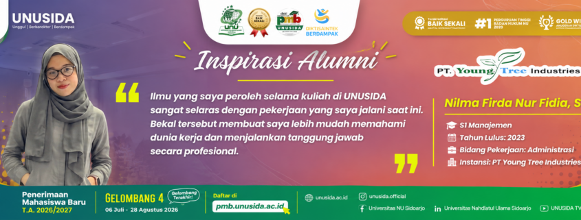 Luar Biasa! Alumni Manajemen UNUSIDA Sukses Terapkan Ilmu Kuliah di Dunia Kerja 1 inspirasi alumni unusida nilma firda nur fidia