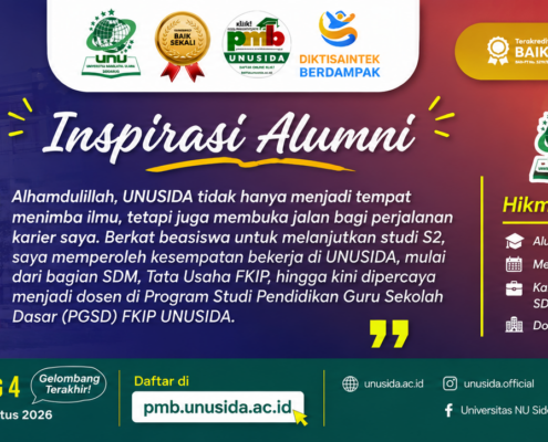 Luar Biasa! Alumni PGSD UNUSIDA Sukses Menjadi Dosen di Almamater Tercinta 18 inspirasi alumni unusida hikmah luqiyah kartikasari