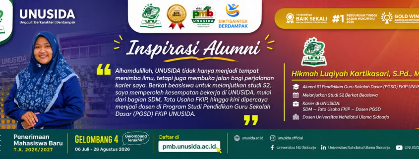 Luar Biasa! Alumni PGSD UNUSIDA Sukses Menjadi Dosen di Almamater Tercinta 1 inspirasi alumni unusida hikmah luqiyah kartikasari