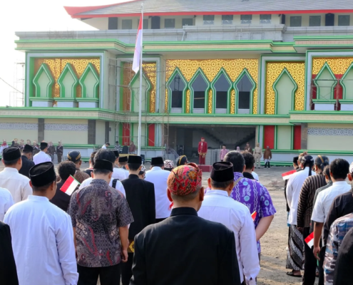 Upacara HUT ke-81 RI, Plt Rektor UNUSIDA: Jadilah Pejuang Masa Kini 2 Suasana upacara pengibaran bendera merah putih di UNUSIDA dalam rangka HUT ke-81 Republik Indonesia (Foto: Humas UNUSIDA)