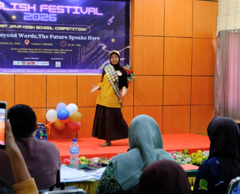 Meriah! Puluhan Peserta Unjuk Bakat dalam English Festival 2026 di UNUSIDA 5 Suasana English Festival UNUSIDA 2026 yang dilaksanakan oleh Hima PBI dan UKM English Club UNUSIDA (Foto: Humas UNUSIDA)