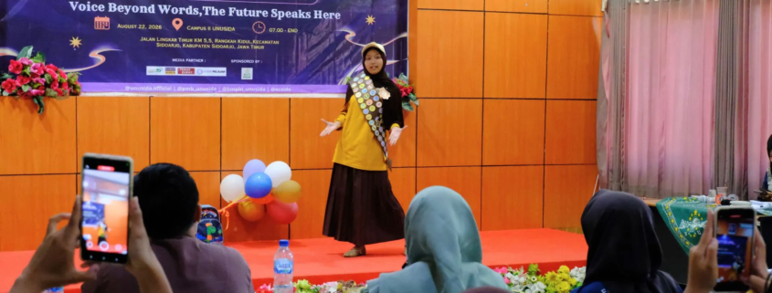 Meriah! Puluhan Peserta Unjuk Bakat dalam English Festival 2026 di UNUSIDA 1 Suasana English Festival UNUSIDA 2026 yang dilaksanakan oleh Hima PBI dan UKM English Club UNUSIDA (Foto: Humas UNUSIDA)