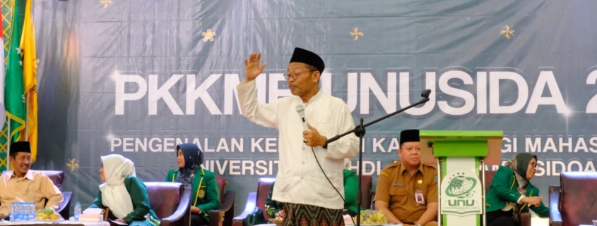 “Jangan Hanya Jadi Wong Pintar, Jadilah Wong Bener!” Ketua PCNU Sidoarjo Kobarkan Semangat Mahasiswa Baru UNUSIDA untuk Berprestasi dan Berkarakter 1 “Jangan Hanya Jadi Wong Pintar, Jadilah Wong Bener!” Ketua PCNU Sidoarjo Kobarkan Semangat Mahasiswa Baru UNUSIDA untuk Berprestasi dan Berkarakter 1