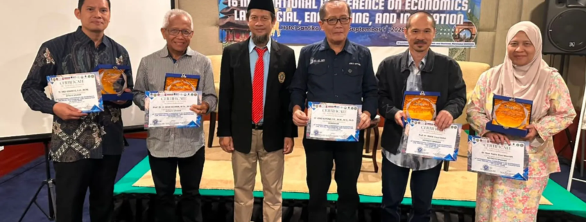Plt. Rektor UNUSIDA, Dr. Hadi Ismanto usai menjadi Keynote Speaker dalam kegiatan 16th International Conference on Economics, Law, Social, Engineering, and Innovation (IC-ELSEI 2026) (Foto: Humas UNUSIDA)