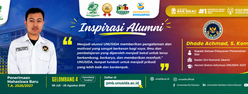 Inspiratif! Dhado Achmad, Alumni UNUSIDA yang Sukses Berkontribusi di Badan Gizi Nasional 5 Inspiratif! Dhado Achmad, Alumni UNUSIDA yang Sukses Berkontribusi di Badan Gizi Nasional 5