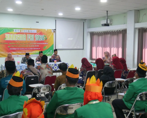 KARISMA FAI UNUSIDA 2026, Ajak Mahasiswa Baru Aktif Berorganisasi dan Kembangkan Pengalaman 5 Suasana Pembukaan KARISMA Fakultas Agama Islam 2026 (Foto: Humas UNUSIDA)