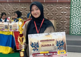 Neng PGSD UNUSIDA, Munzilatun Jinan Berhasil Sabet Juara 2 Lomba Da’i GENVESTA Tingkat Jawa Timur (Foto: Humas UNUSIDA)