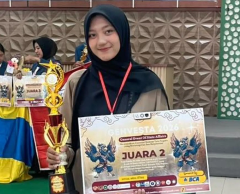 Neng PGSD UNUSIDA, Munzilatun Jinan Berhasil Sabet Juara 2 Lomba Da’i GENVESTA Tingkat Jawa Timur (Foto: Humas UNUSIDA)