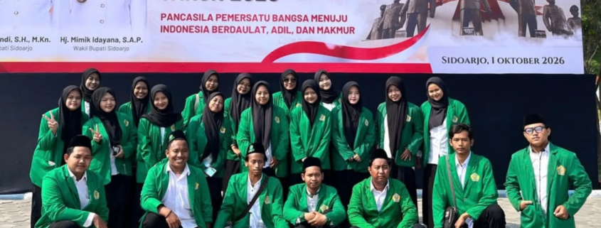 Mahasiswa UNUSIDA mengikuti upacara Hari Kesaktian Pancasila Tahun 2026 yg diselenggarakan Pemkab Sidoarjo. (Foto: Humas UNUSIDA)