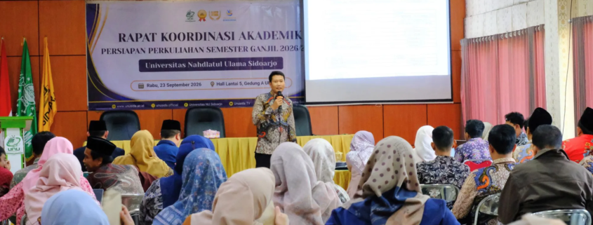 Mantapkan Persiapan Perkuliahan, UNUSIDA Gelar Rapat Koordinasi Akademik Semester Ganjil 2026/2027 1 Rapat Koordinasi Akademik dalam rangka persiapan perkuliahan Semester Ganjil Tahun Akademik 2026/2027. (Foto: Humas UNUSIDA)