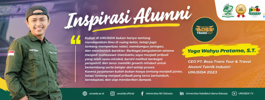 Inspiratif! Alumni Teknik Industri UNUSIDA 2023 Sukses Jadi CEO, Buktikan Pentingnya Growth Mindset 1